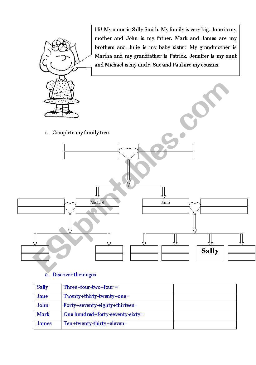 family tree worksheet