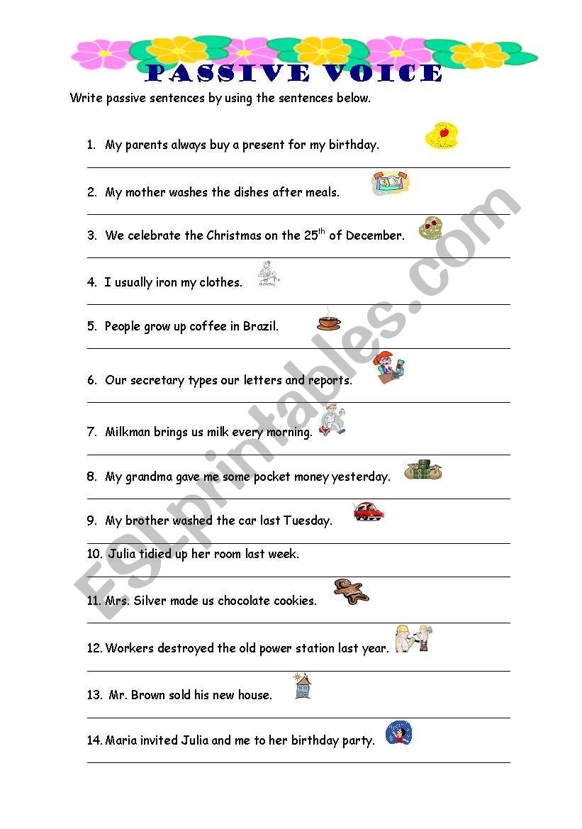 passive voice ( s.present & s.past )