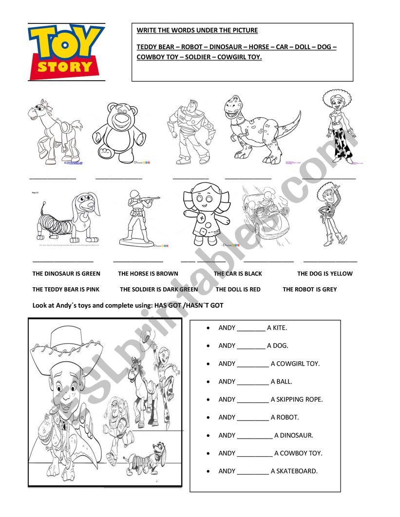 Toy Story Printable Activities