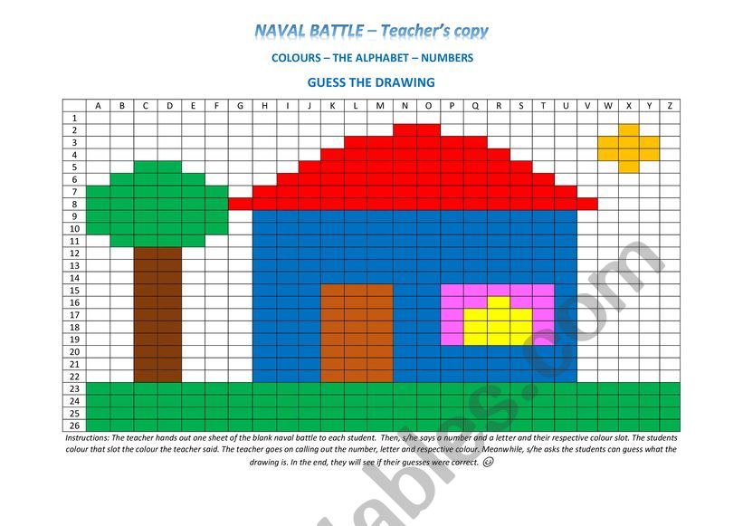 Naval Battle worksheet