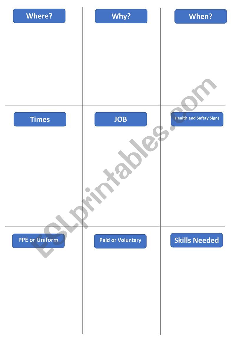 Lotus diagram of a Doctor worksheet