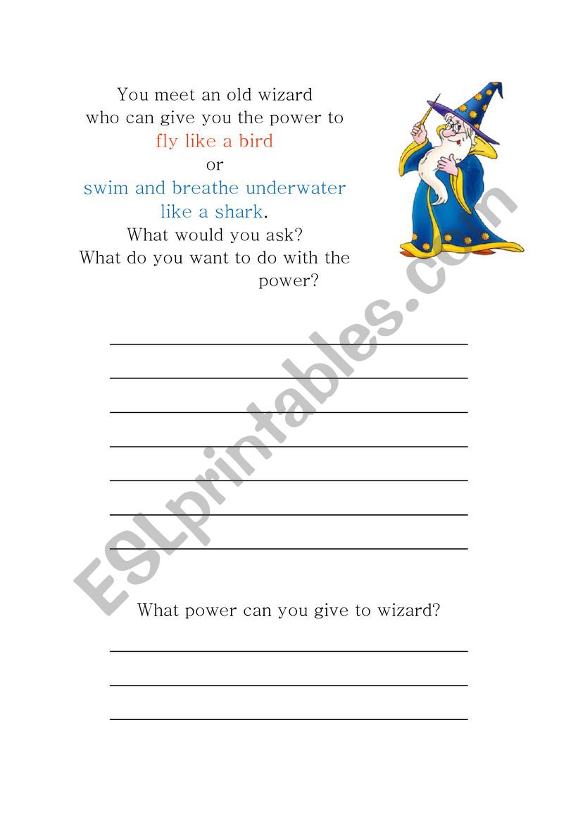 writing class worksheet