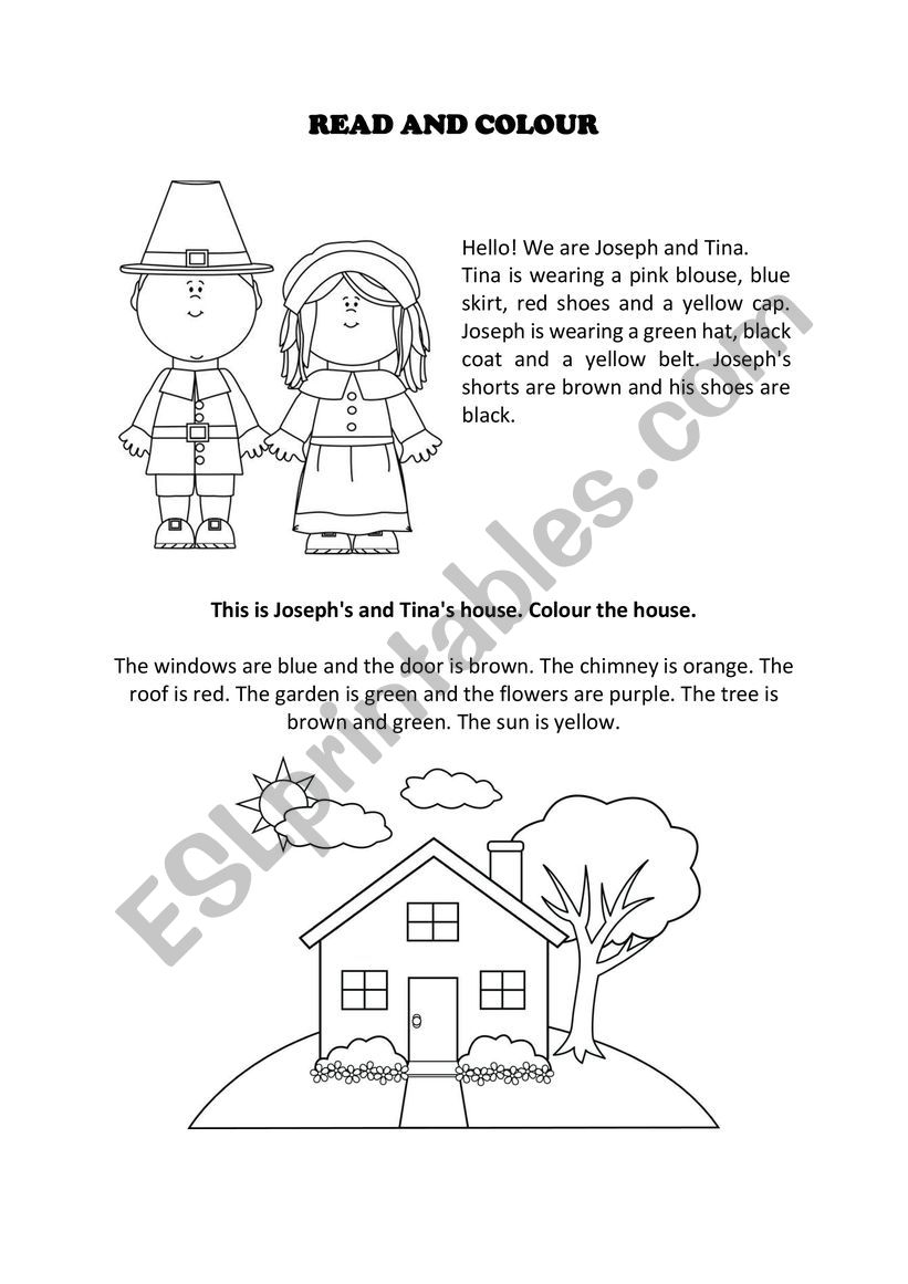 House and clothes worksheet