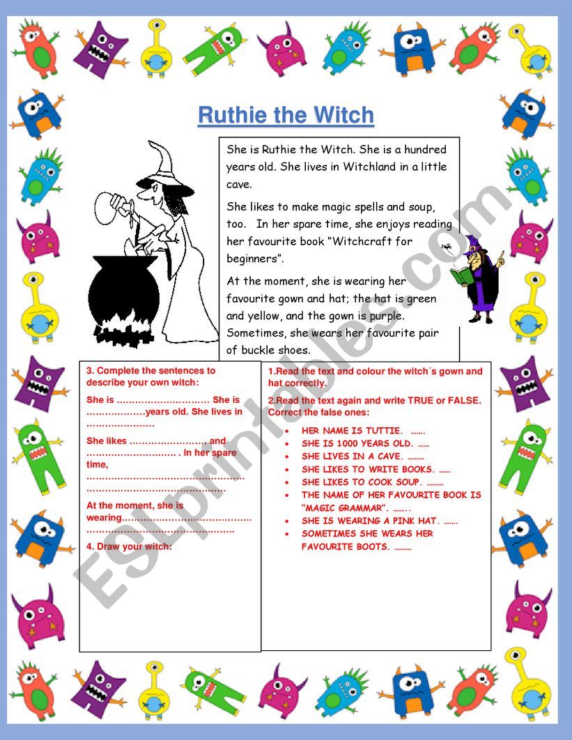 READING COMPREHENSION worksheet