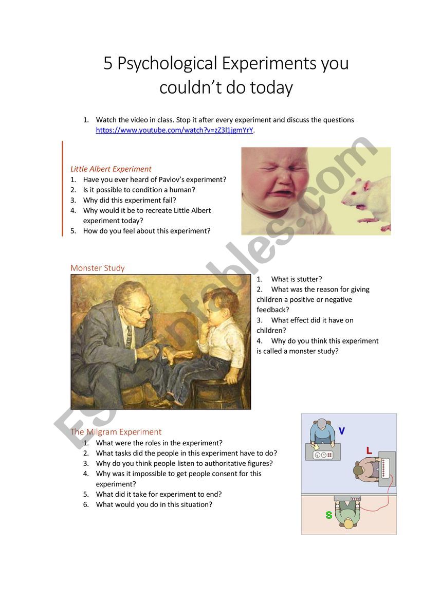 5 Psychology Experiments You CouldnÂ´t Do Today