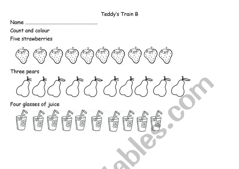 Numbers worksheet