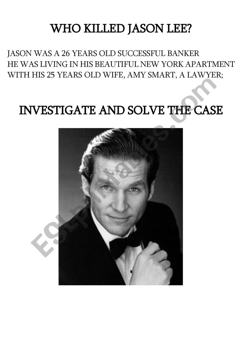 Detective investigation worksheet