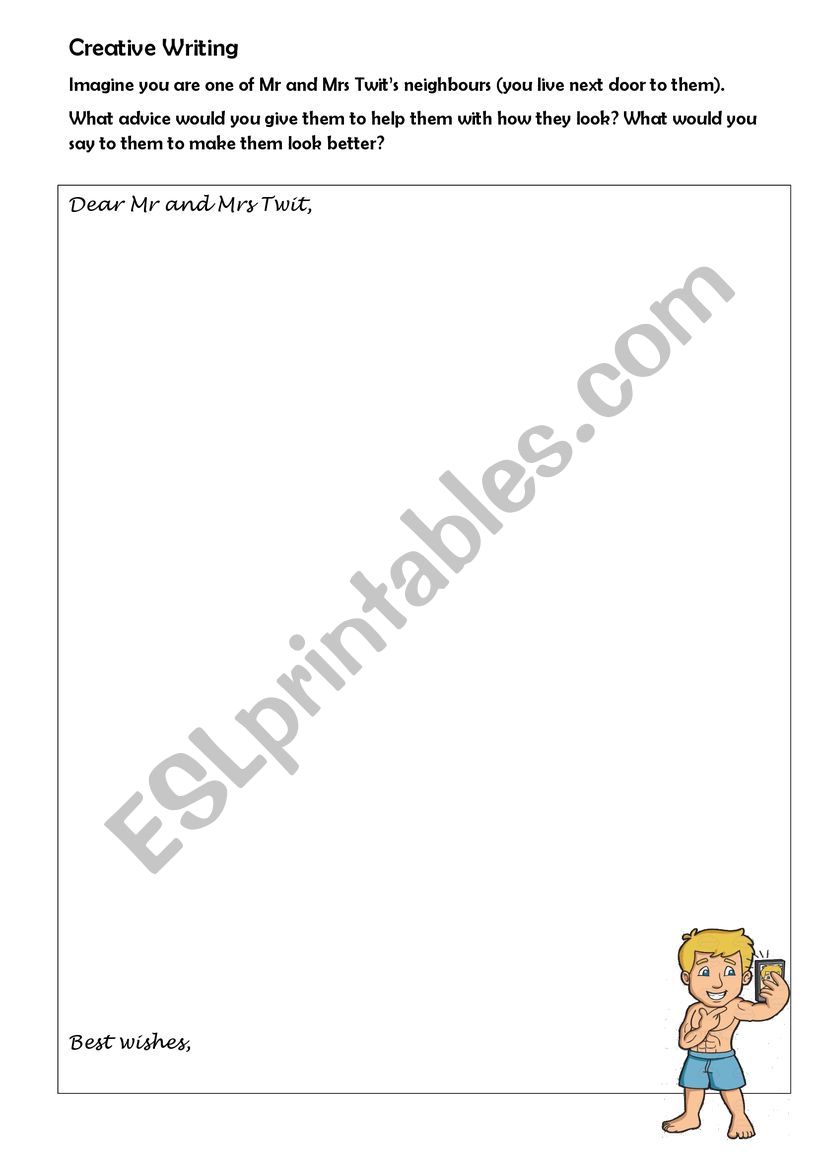 The Twits - write a letter to Mr and Mrs Twit