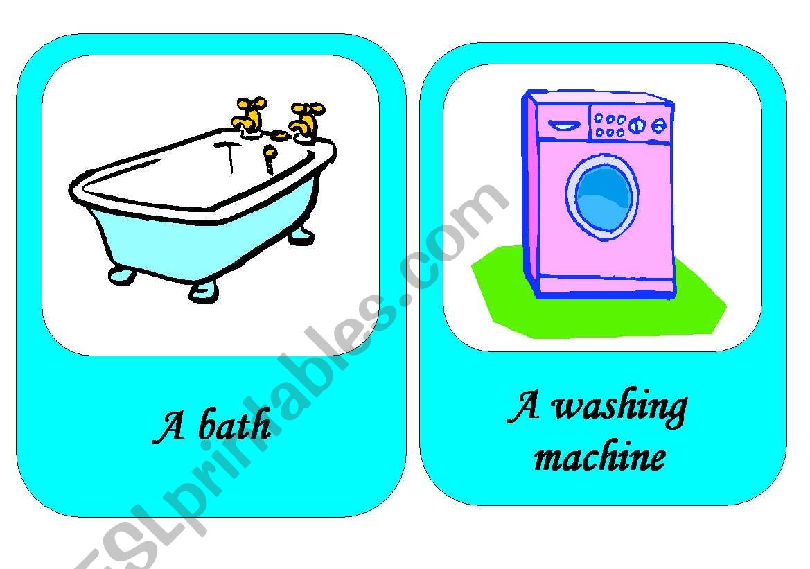 furniture flashcards 3 / 4 worksheet