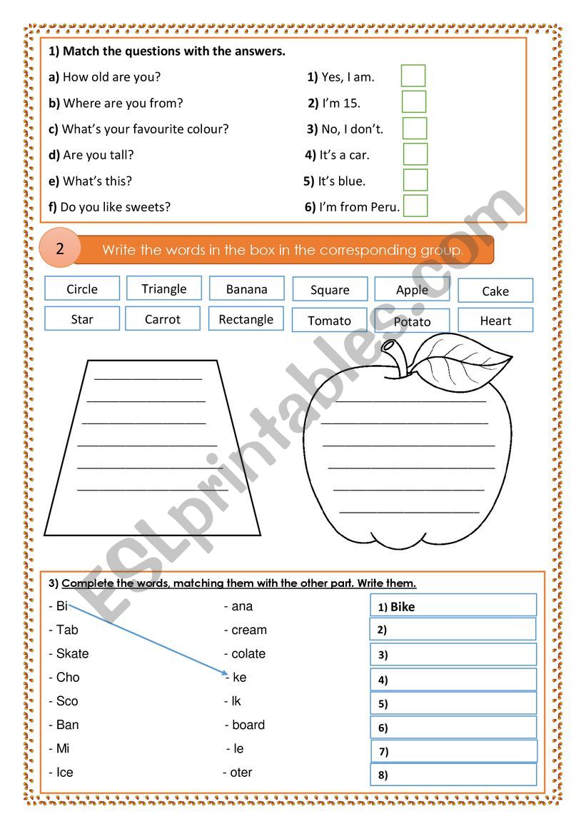 REVIEW worksheet