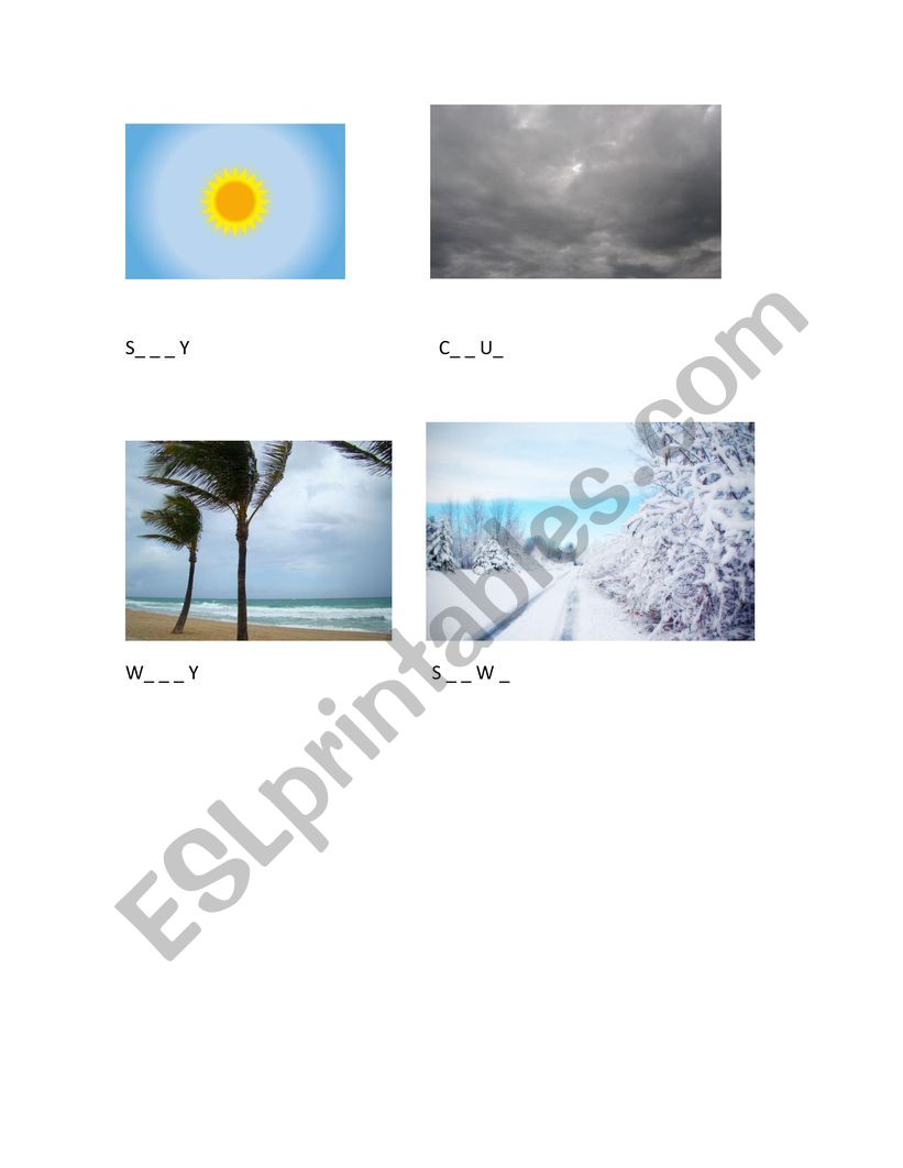 THE WEATHER worksheet
