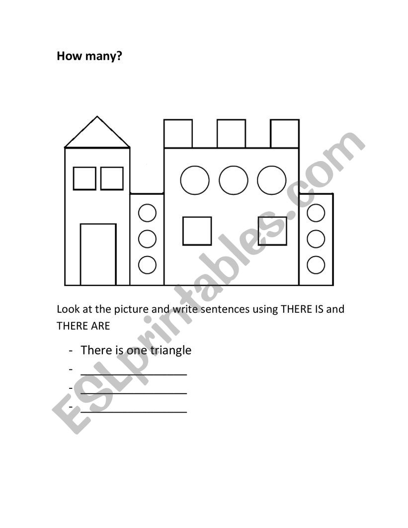Counting shapes worksheet