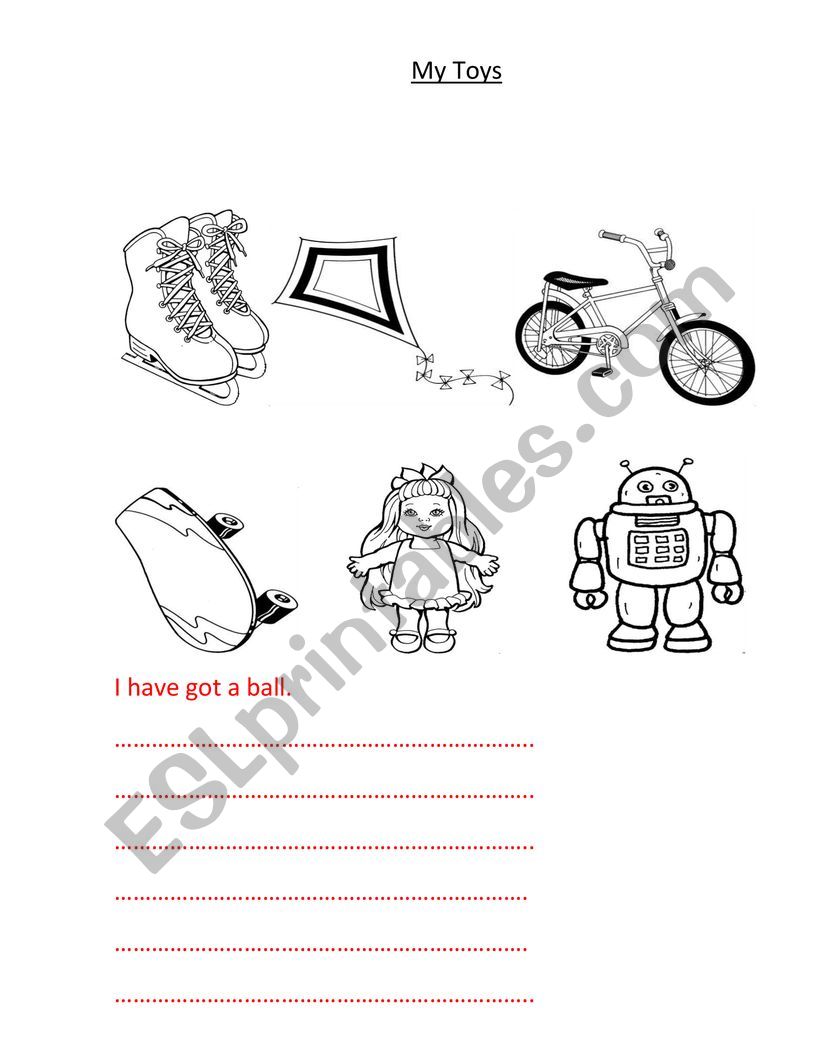 My toys worksheet