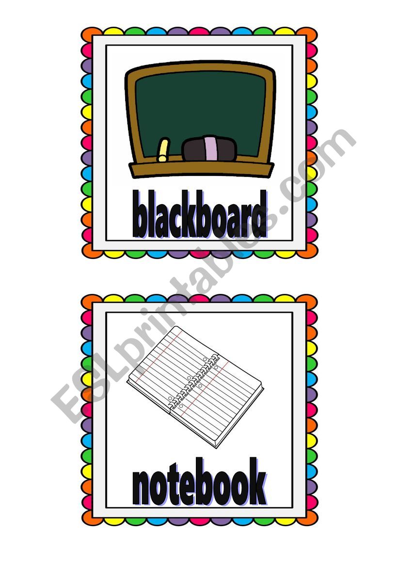 Classroom supplies 2 flashcards