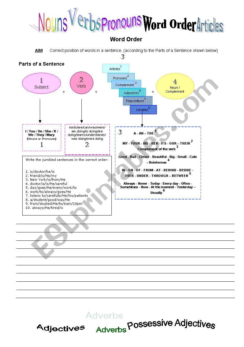 Word Order_08/17/08 worksheet