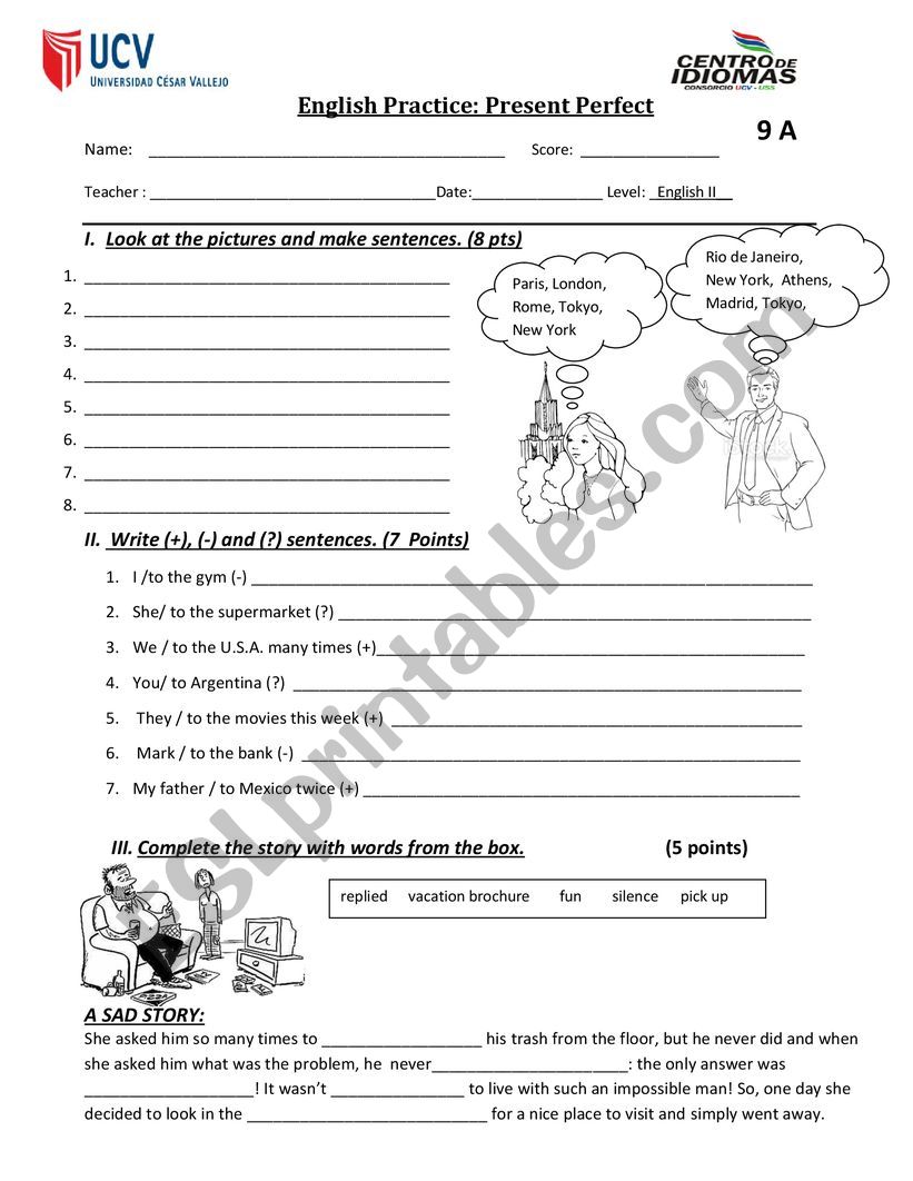 PRESENT PERFECT worksheet