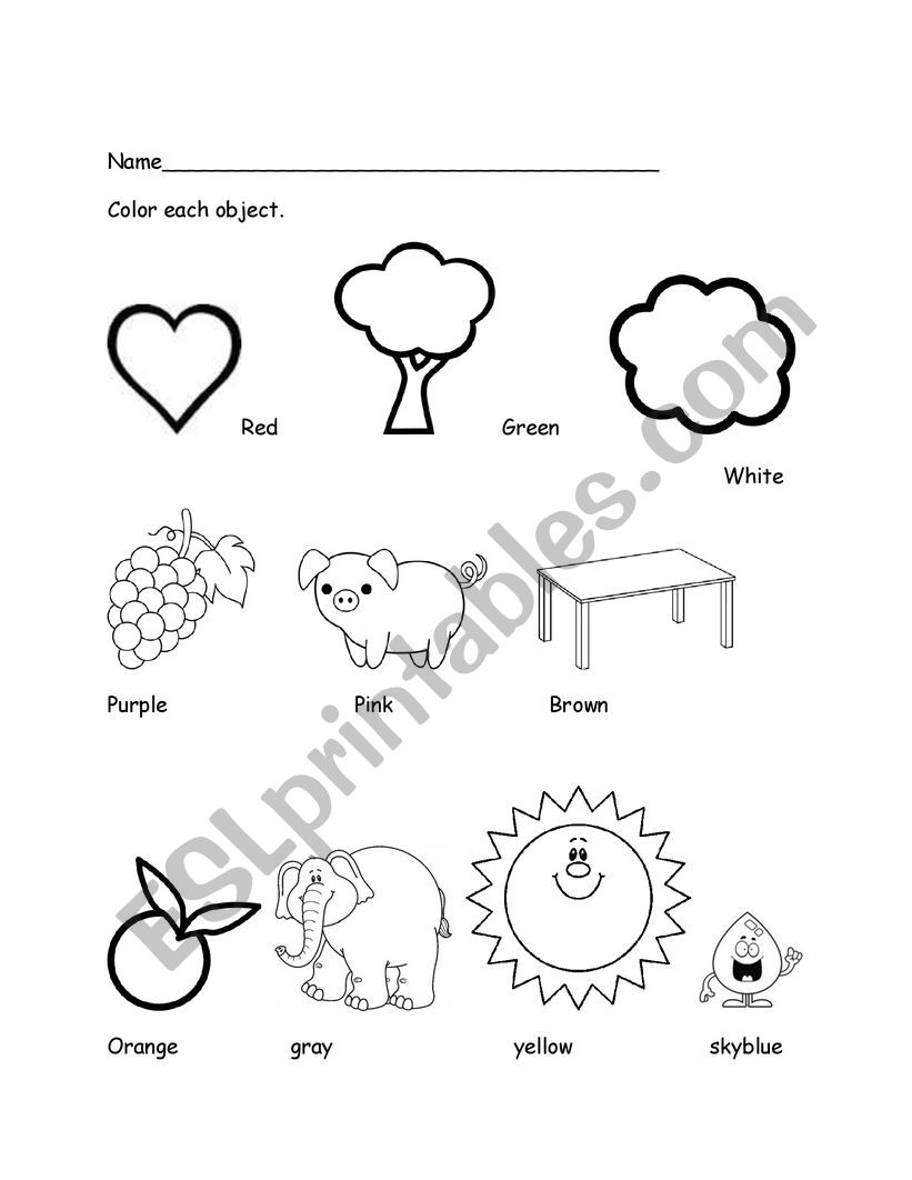 COLORS  worksheet
