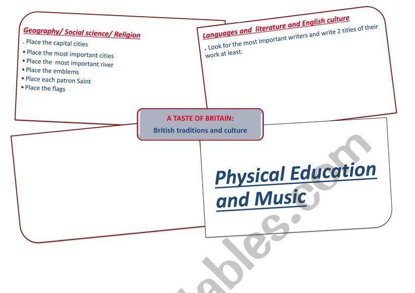 A taste of Britain worksheet