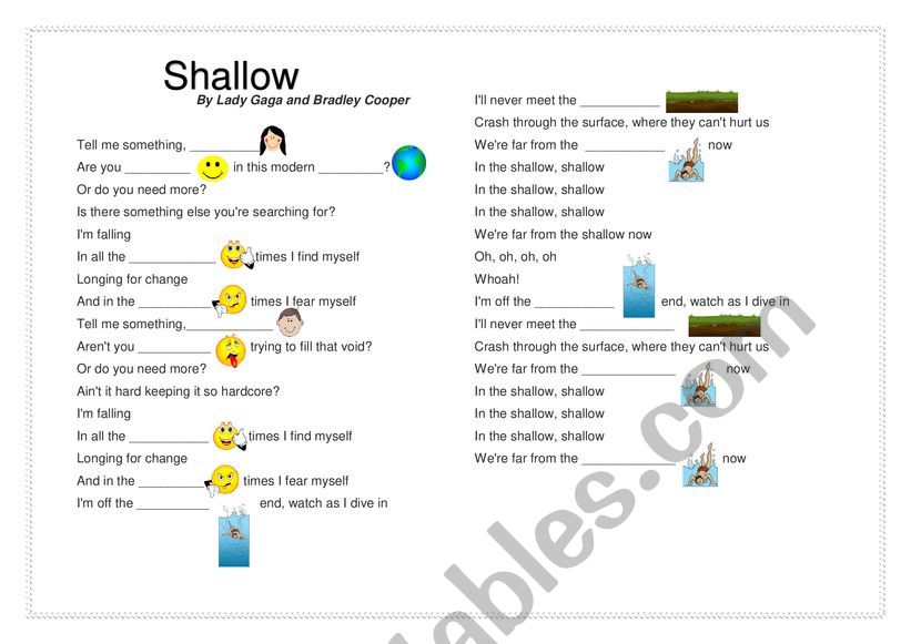 SHALLOW worksheet