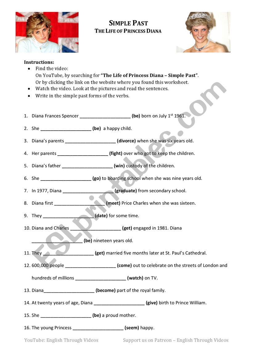 simple past worksheet
