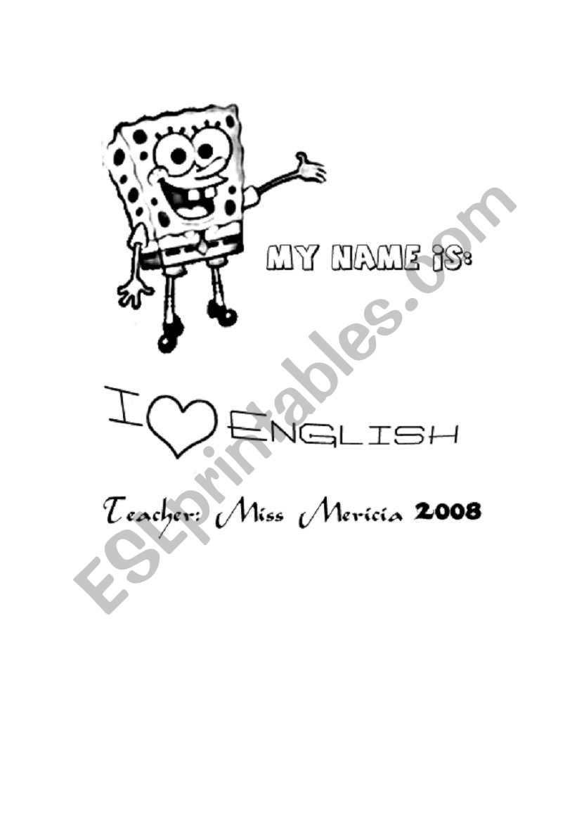 copybook cover worksheet