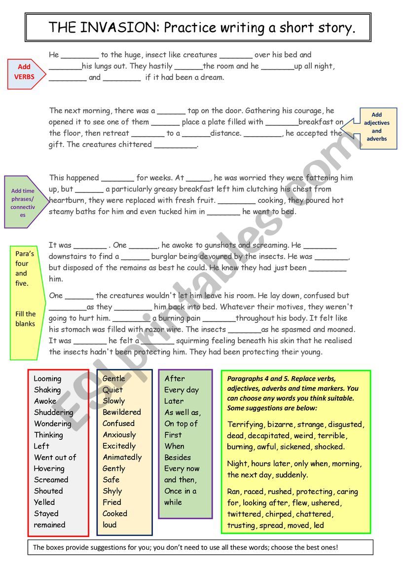 Writing practice worksheet