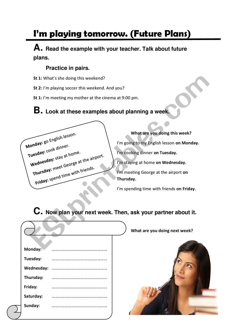 Future Plans worksheet