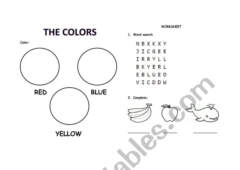 Colors worksheet