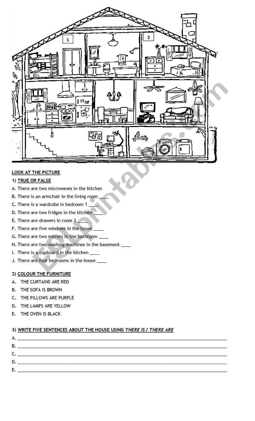 THERE IS - THERE ARE & PARTS OF THE HOUSE