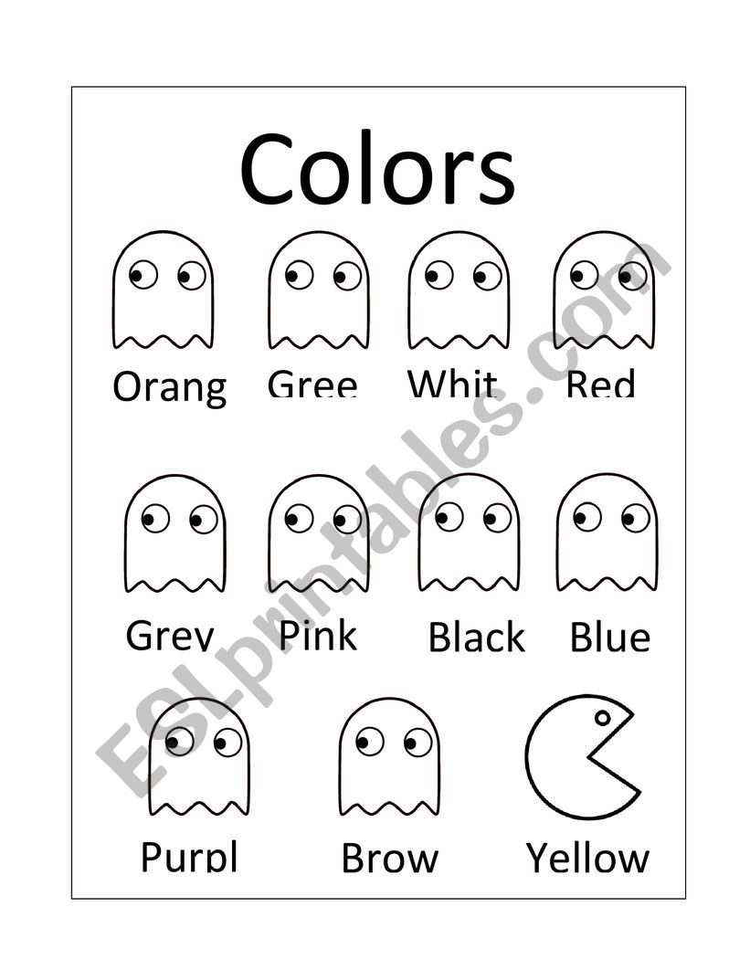 Colors  worksheet