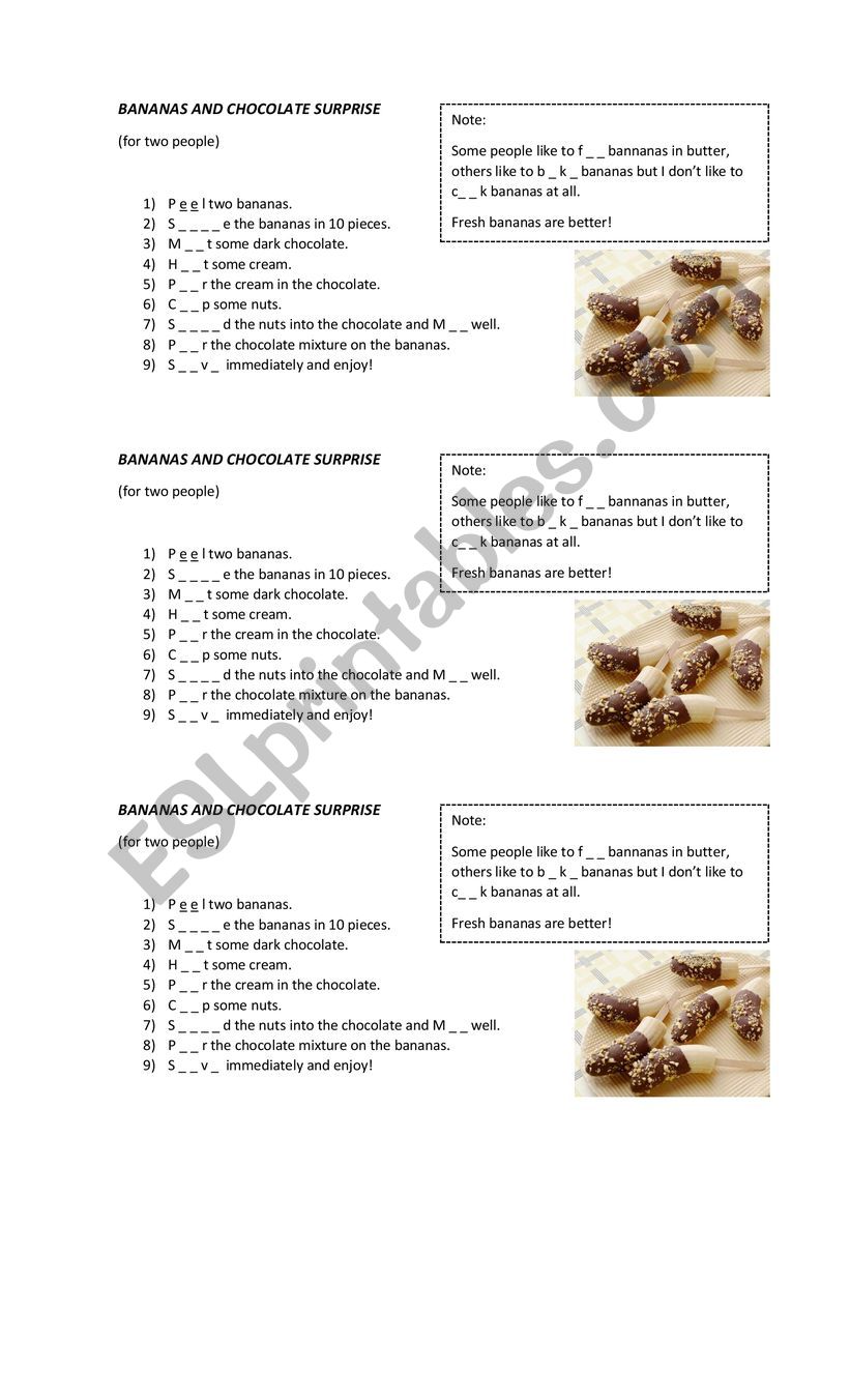 Cooking Verbs para espaol worksheet