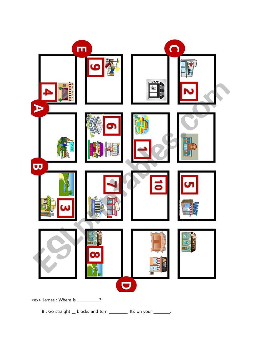 Direction map - giving direction