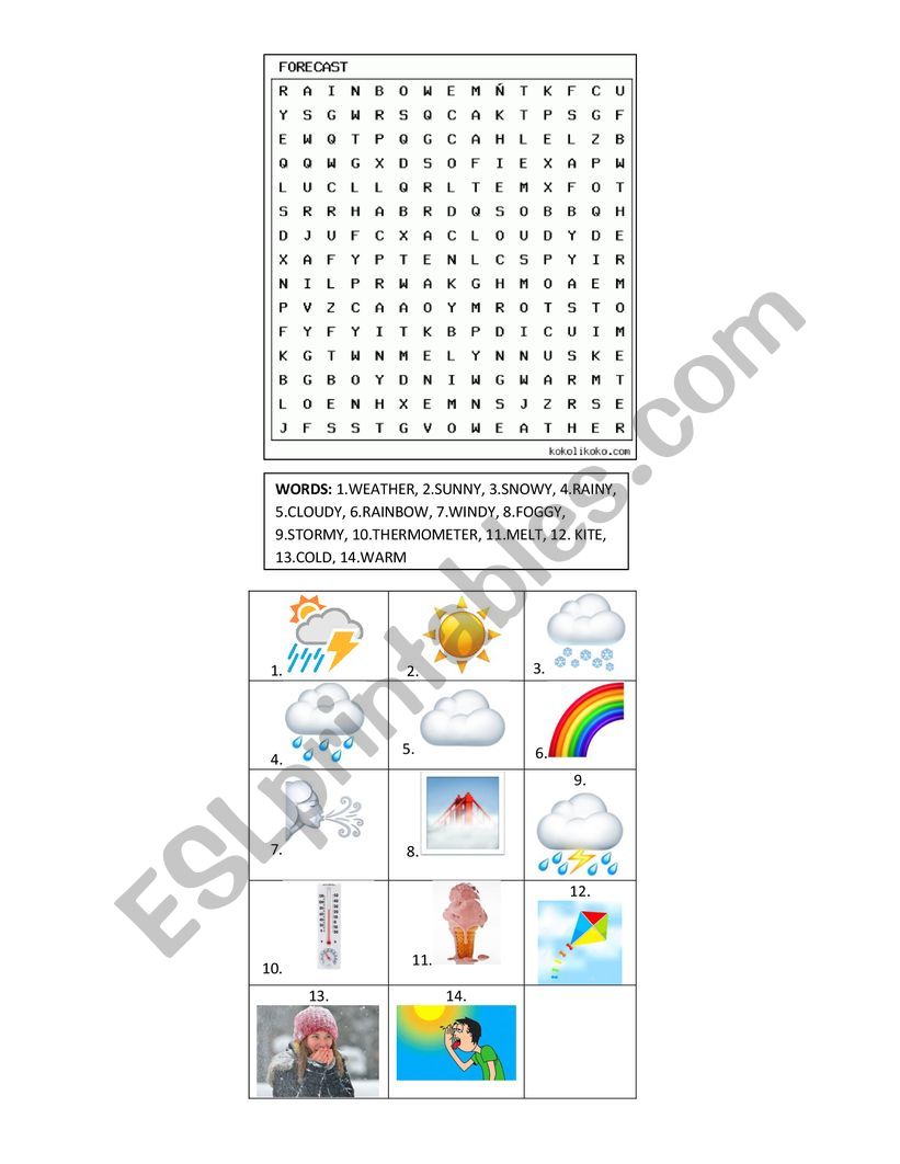 Forecast worksheet
