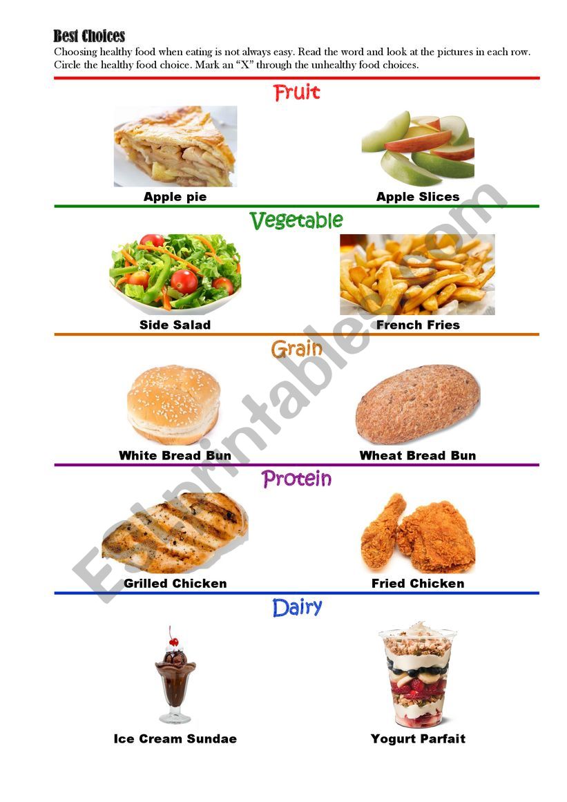 Choices worksheet