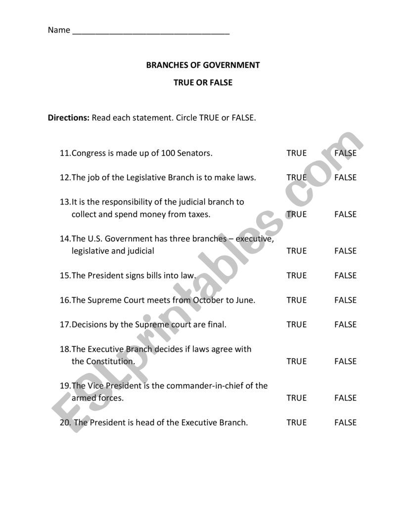 the supreme court and the role of government quiz