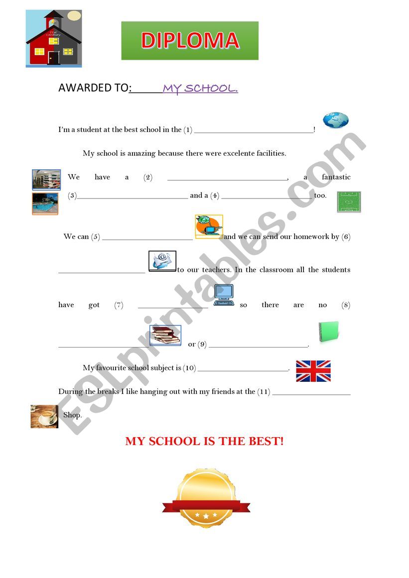 SCHOOL DIPLOMA worksheet