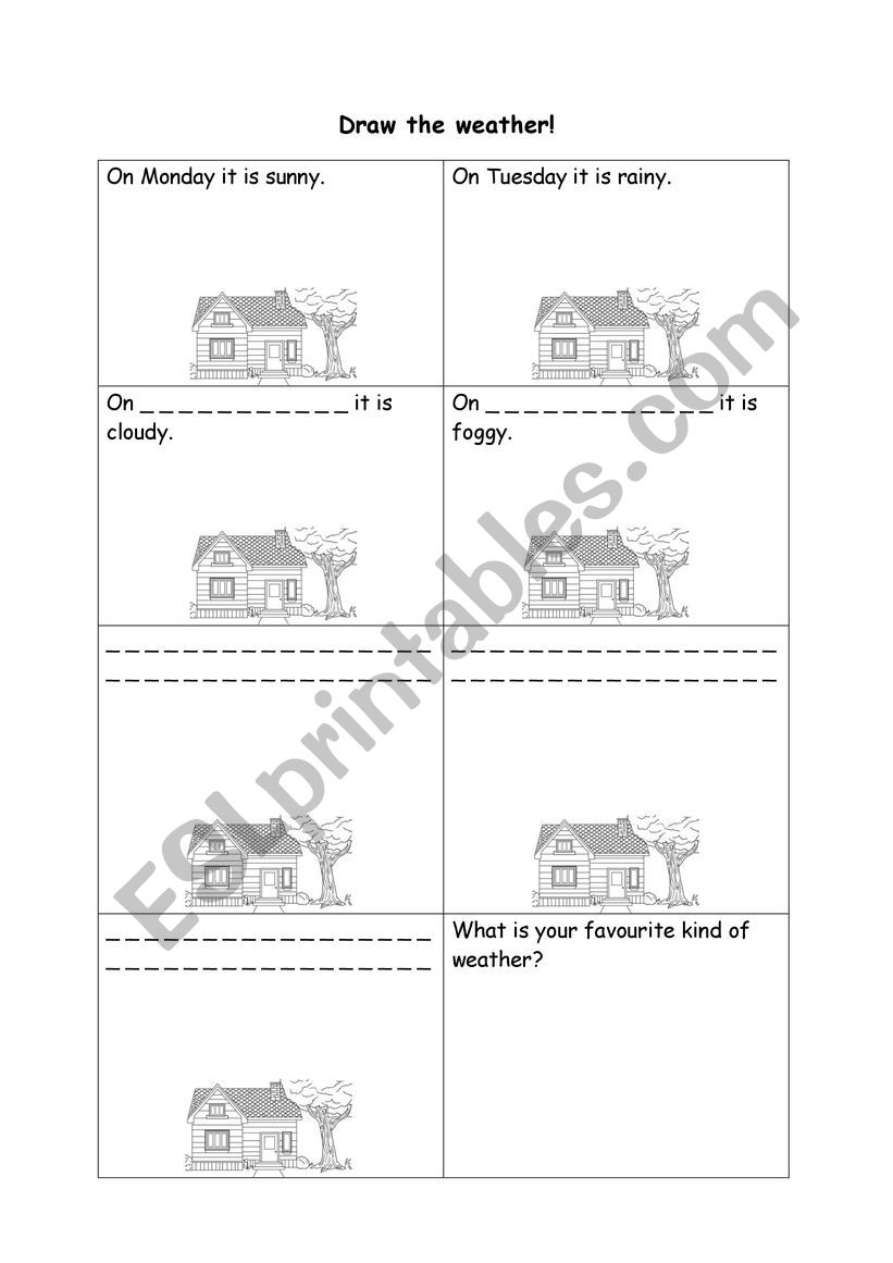 Draw the weather worksheet