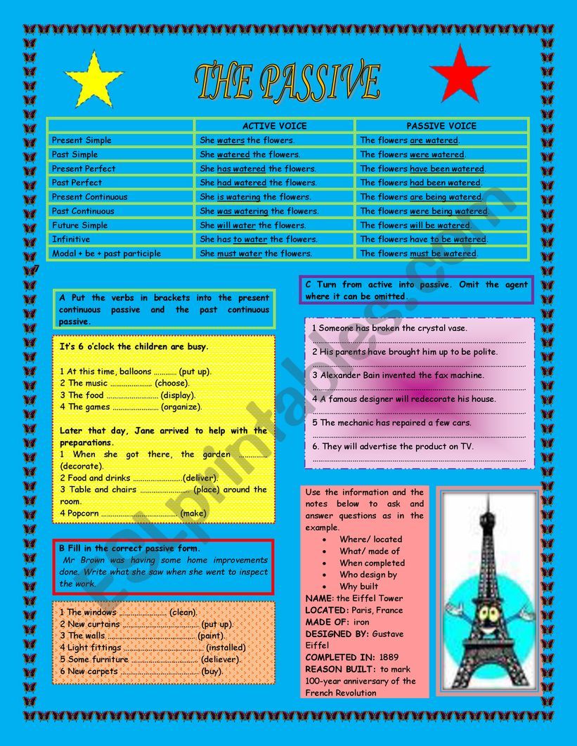 The Passive worksheet