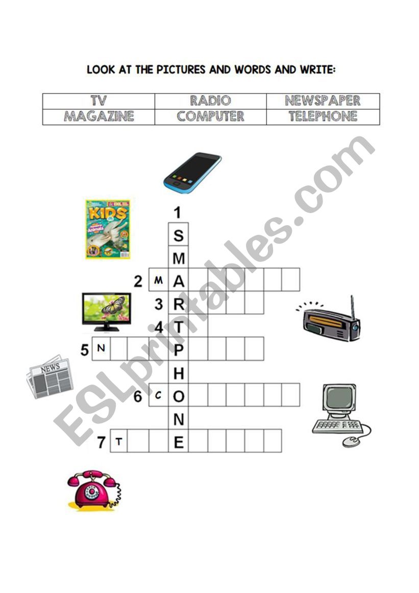 Means of communication worksheet