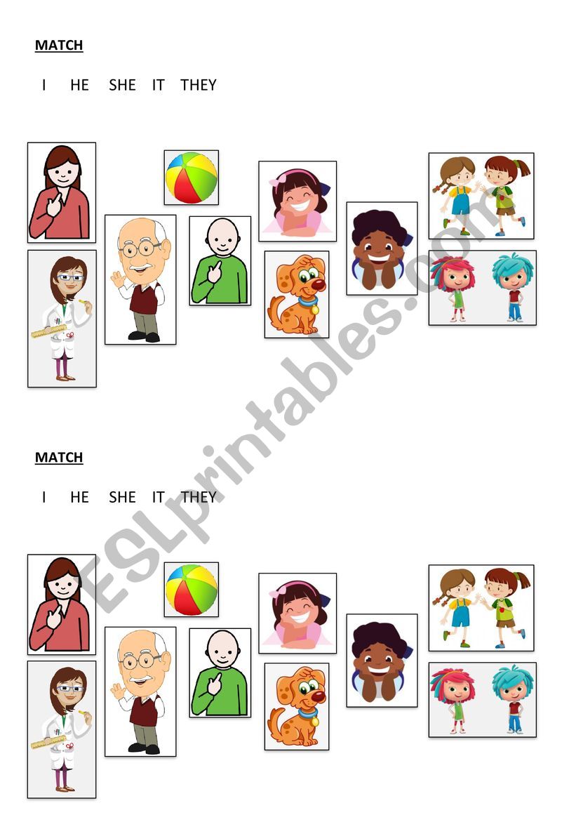 personal pronouns worksheet