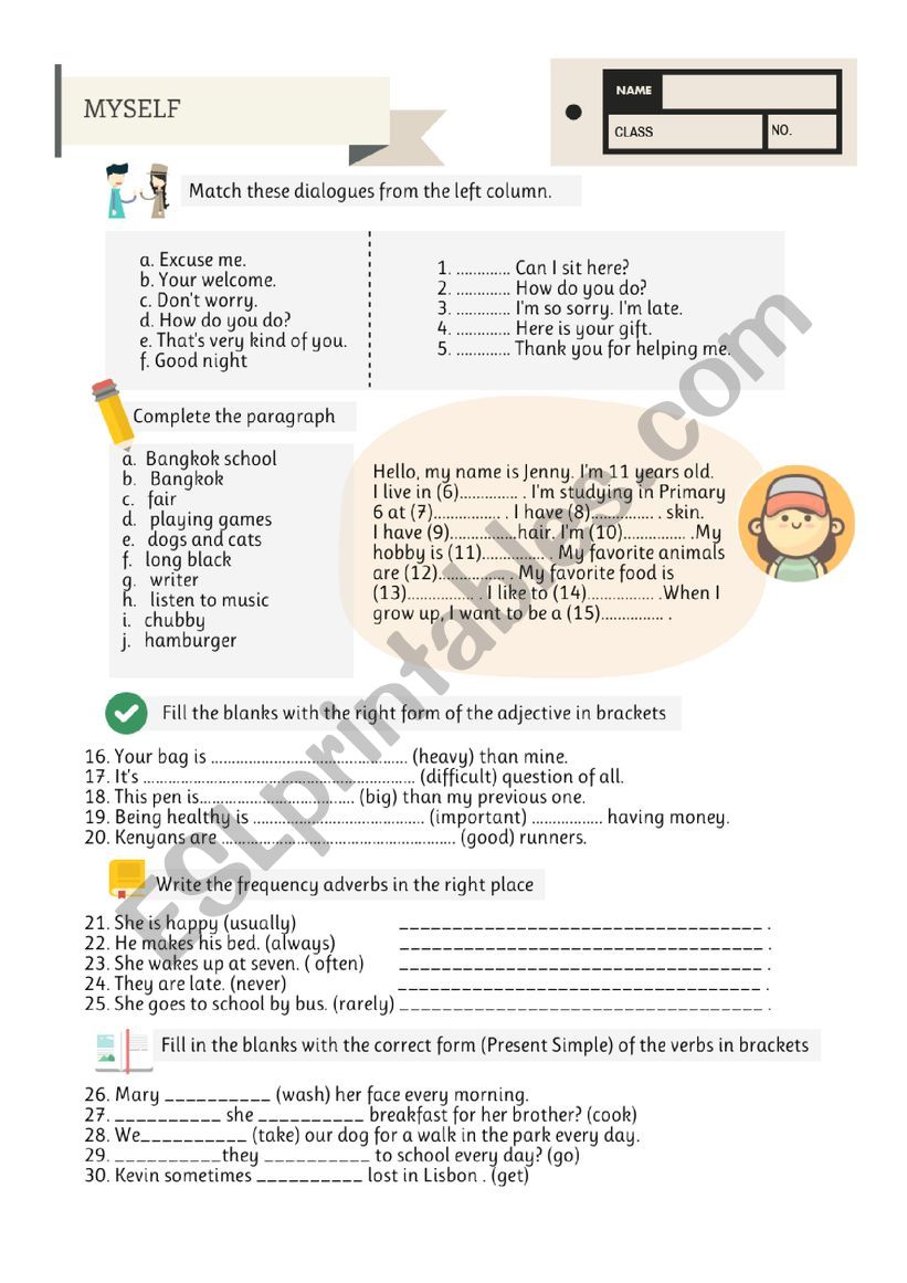 Myself (+ comparative + simple tense)