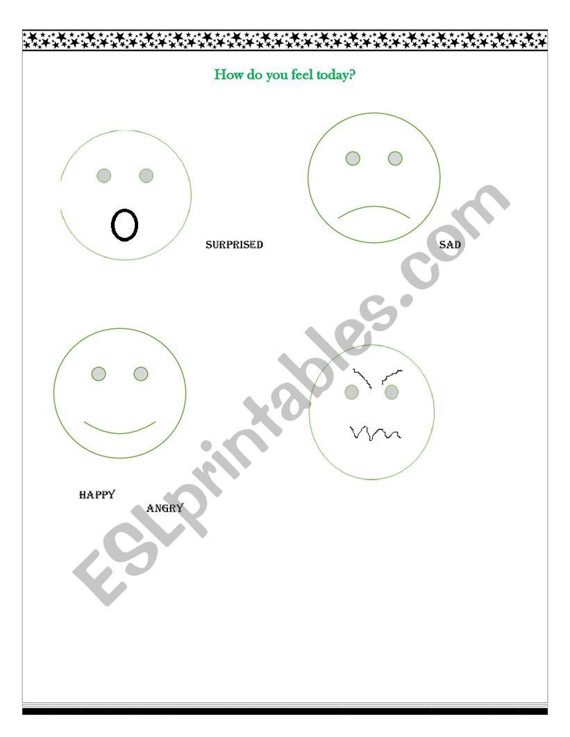 feelings  worksheet