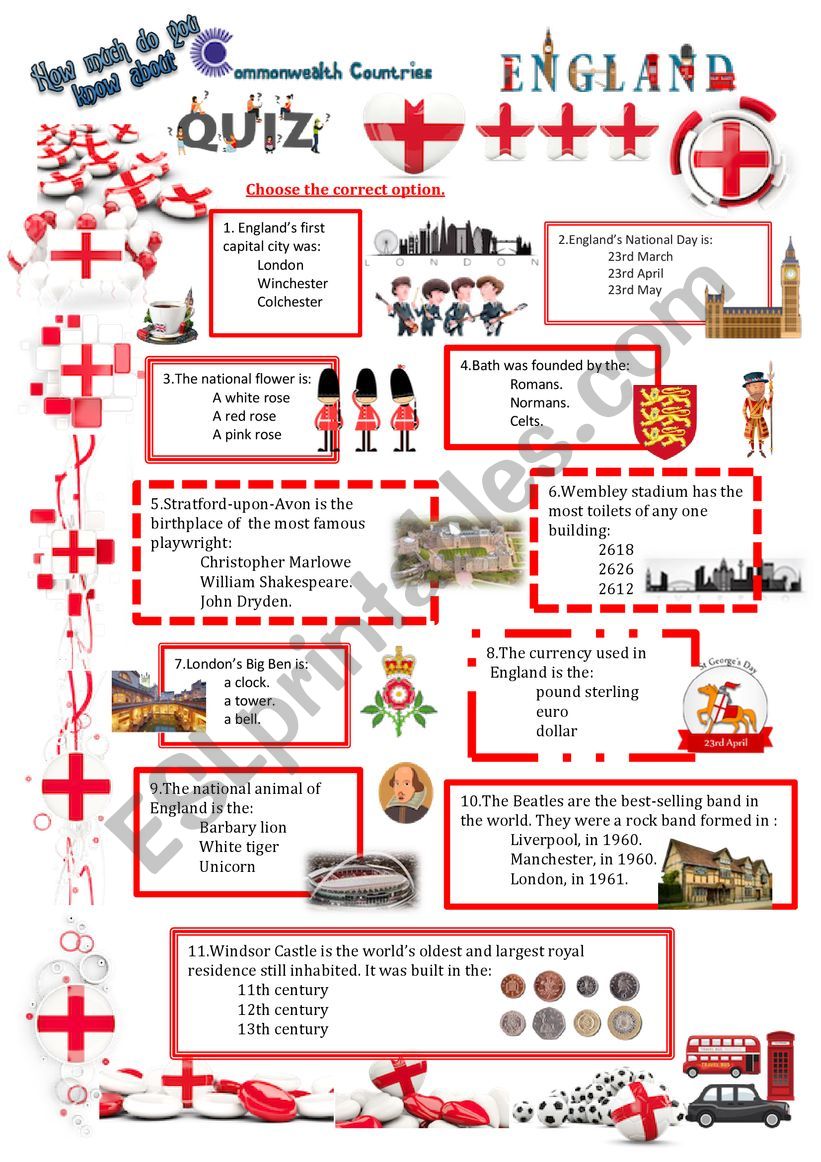 Commonwealth Countries-England-Quiz