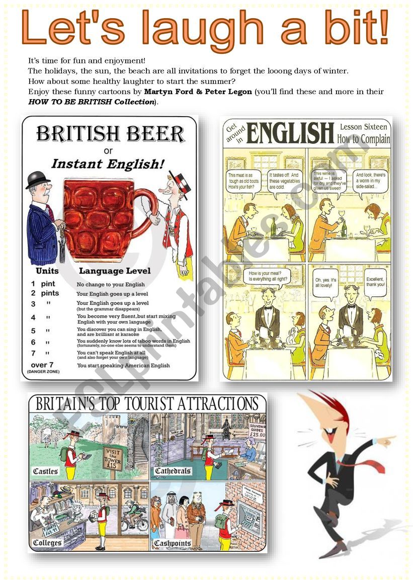 HOW TO BE BRITISH (humour) worksheet