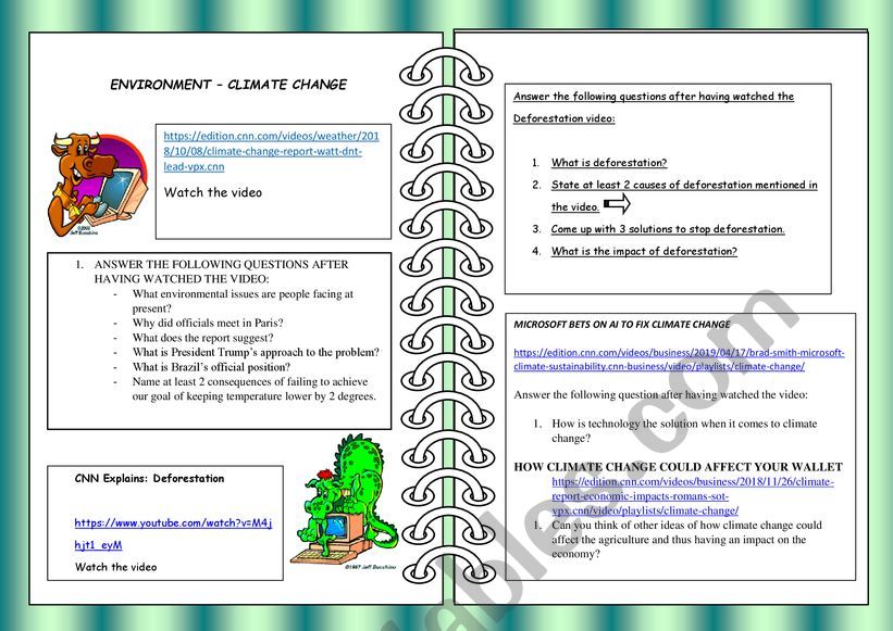 climate change worksheet