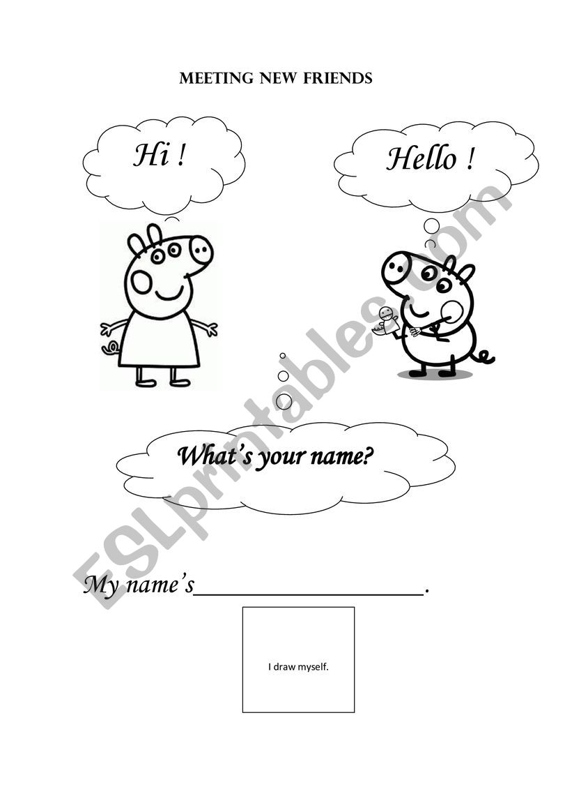 Greetings worksheet