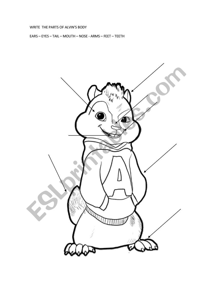 Alvin and the chipmunks worksheet