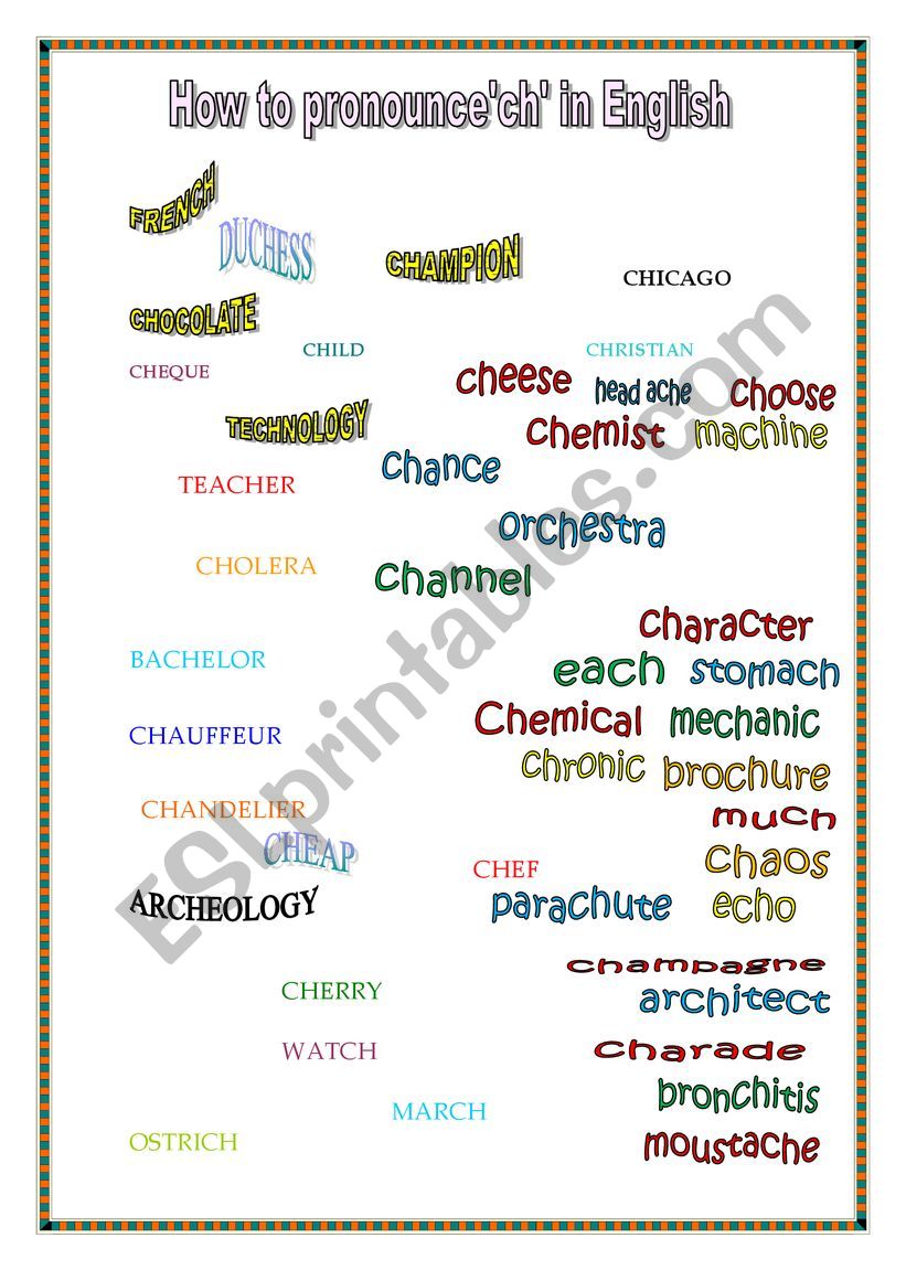 How do you pronounce Â´chÂ´ in these words? 