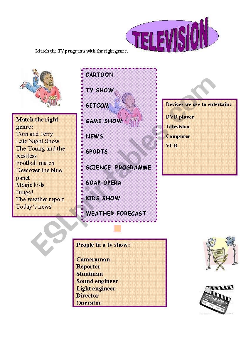 television worksheet