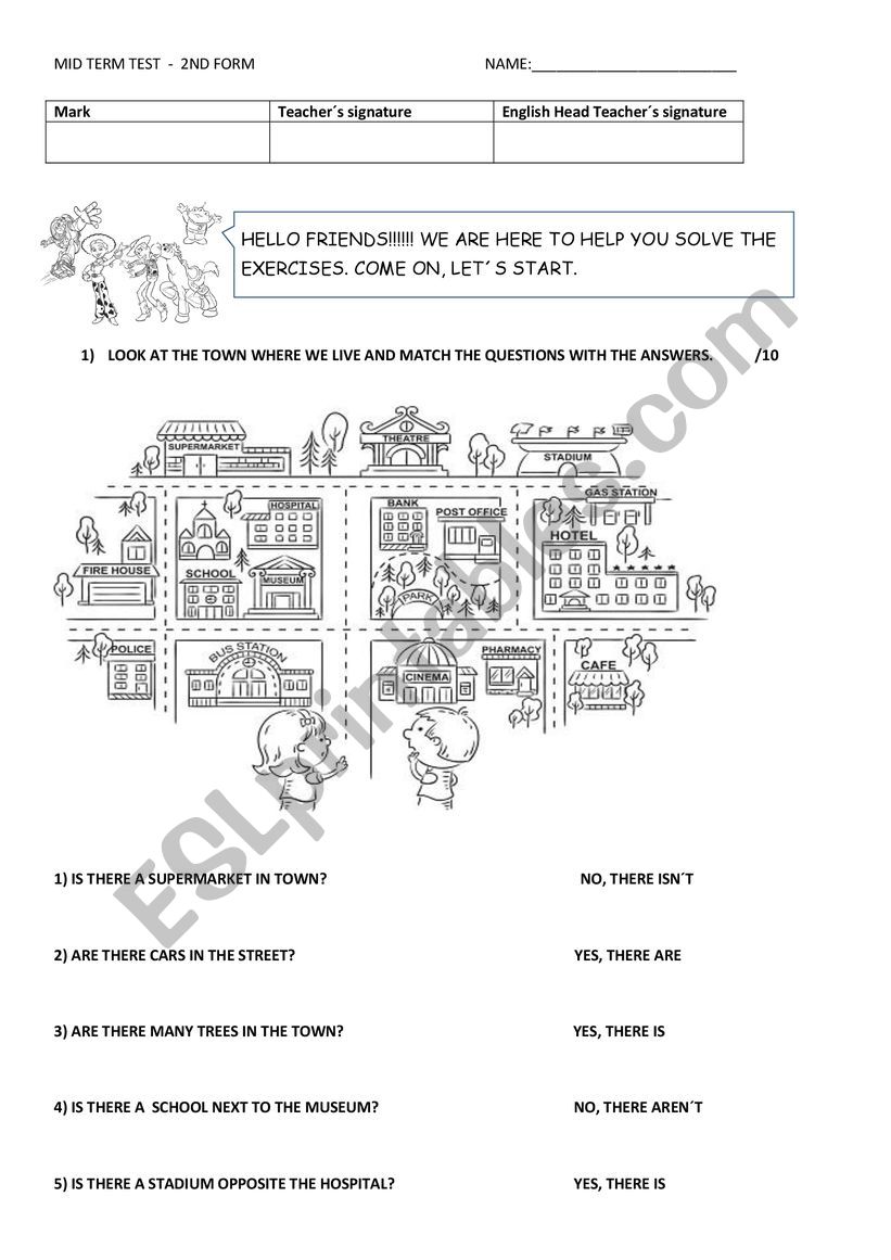 test worksheet